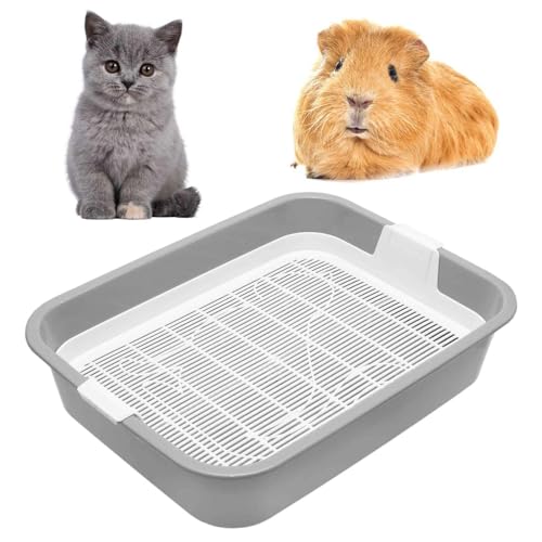 Kätzchentoilette Kleine Katzenklo für Kitten mit Sieb Toilette für Kleintiere Kaninchentoilette Nagertoilette