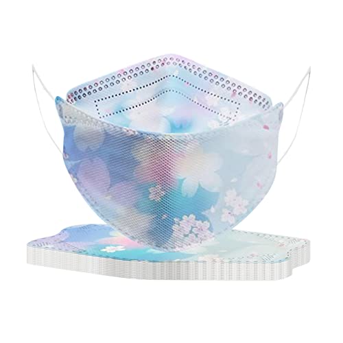 AMDOLE 10 Stück Mundschutz Kinder Einweg Fisch-Form Maske Schutz mit Bunt Motiv 4-Lagige 3D Geruchlos Mund Und Nasenschutz Bandana Staubdicht Halstuch Atmungsaktiv Schals für Jungen Mädchen