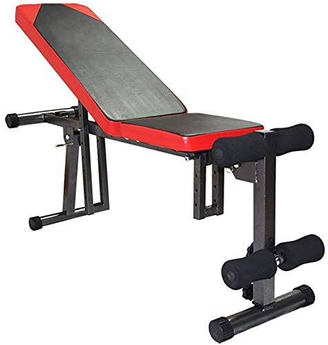 XDLEDMKIZ Verstellbare Hantelbank klappbare Sit-up-Bank Heimtrainingsbank für Gewichtheben und Bauchmuskeltraining Fitnessstuhl für Zuhause ideal für Anfänger und Profis
