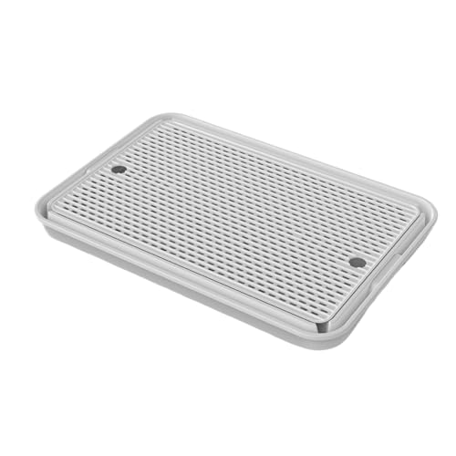 Yhsioaklo Treppe für Katzentoilette Hocker mit Matte für Granulat rutschfeste abnehmbare Rampe für drinnen und draußen Katzen Erwachsene Welpen