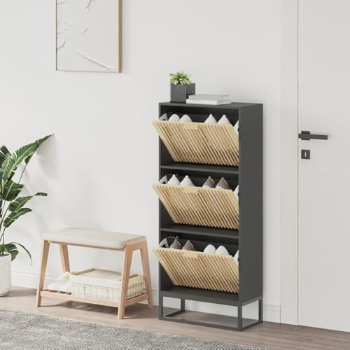  Schwarz 52x25x120 Holzwerkstoff Organizer für Wohnzimmermöbel Diele Treppenhaus352128