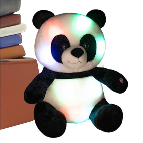 Generisch Leuchtender Panda Kuscheltier Süßes Glühendes Plüschtier Niedliche Tierpuppe Für Kinder Mädchen Babyzimmer Geburtstag Nachtlicht Stofftier Sanftes Leuchten