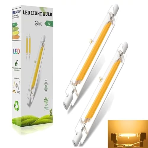 FDHVCB R7s Led 78mm Dimmbar 10W 10W R7s LedErsatz für 100W Halogenstab Glühbirne Warmweiß 3000K LED R7S COB Leuchtmittel 1000LM 360 Strahlbeleuchtung AC 220V-240V Kein Flackern 2er Pack