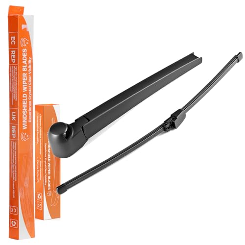 ISINEVER Heckscheibenwischer Set Kompatibel mit VW Touran 1T1 1T2 2003-2010 Hinten Wischerarm Scheibenwischer Arm Blatt Set 2er Set 395mm 310mm