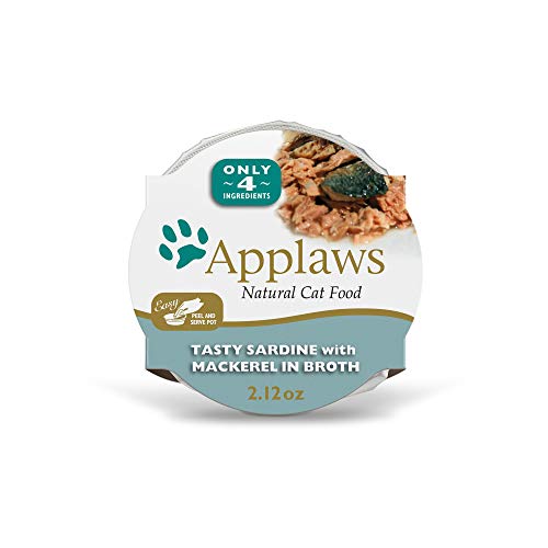 Applaws Cat Pots Tasty Sardine with Mackerel Peel Top Cat Food 18 2.12oz Trays by