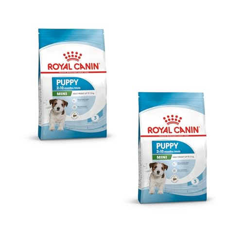 Royal Canin Puppy Mini Doppelpack 2 x 800 g Trockennahrung für Hunde Alleinfuttermittel für Hunde Für kleine Hundewelpen Endgewicht bis zu 10 kg - Bis zum 10. Monat
