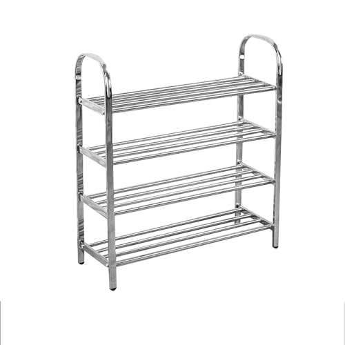 AILEMIY Schuhregal aus Edelstahl Schuhregal-Organizer mehrschichtiges einfach zu montierendes Lagerregal für Eingangsbereich Flur Schlafsaal einfacher Schuhschrank