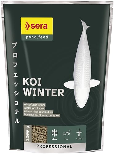 sera Koi Professional Winter 2.200 g sinkendes Koifutter Winterfutter Teichfutter für Wassertemperaturen unter 12 C leicht verdaulich mit reduziertem Kohlenhydratanteil stärkt Abwehrkräfte