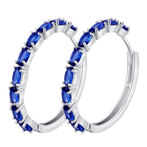  Gold Mädchen Rostfreie Tragus Helix Piercings Knorpel Schmuck Hoop Earrings Geschenke für Frauen Hypoallergene für Kinder Dunkelblau