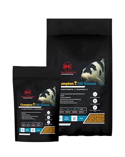 BHK - Koi Futter Winter Champion Off Season 1 2kg Schwimmende 6mm Pellets Premium Winterfutter Immunsystem Regeneration ab 8 C