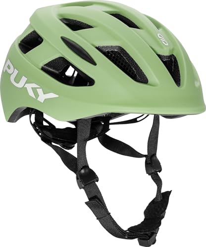 Set Puky Kinder Helm PH 8 PRO grün Tuch Blaubaer Fahrradhelm Maximaler Schutz Belüftung Leichtgewicht Sichtbarkeit durch Licht-Modul Ideal für Sicherheit und Komfort auf dem Fahrrad