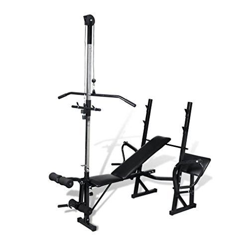 ShCuShan Multifunktionale Fitnessbank zu Hause multifunktionale verstellbar Beinverlängerungen Butterfly Station Fitnessstudio zu Hause Langhantel Gewichtsbank Fitness