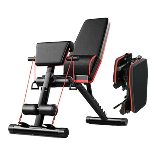 Klappbare Hantelbank Verstellbare Krafttrainings Bauchmuskelbank Home Gym Übungsgerät für Ganzkörpertraining Gewichtheber Liege mit weichen Polstern