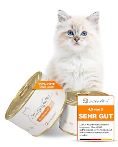  Nass Pute 95% Fleisch I Lebensmittelqualität I für Keine Zusätze I Kittenfutter Made in Germany 16x200g