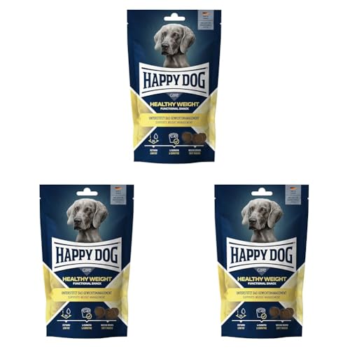 Happy Dog Care Snack Healthy Weight 100g Packung mit 3