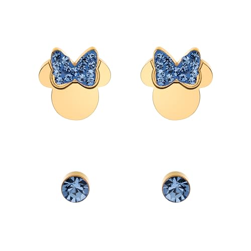 Disney Minnie Mouse Kinder Ohrringe Edelstahl Zirkonkristall Disney Schmuck fur Mädchen