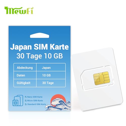 Japan SIM Karte Japan Daten nur Prepaid SIM Karte 30 Tage 10GB 3 in 1 SIM Karte für Unlocked iPhone Android Mobile 4G Operating Network Unlimited Speed 30 Tage 10GB Aktivierung erforderlich