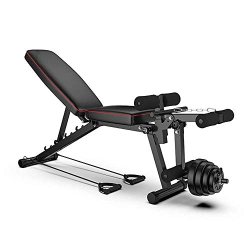 Hantelbank verstellbar faltbar Krafttrainingsbänke Sit-Up-Schrägbänke flache Fly-Gewichtspresse Fitness faltbare Flach- Schräg- Negativbank Hantelbank für Ganzkörpertraining