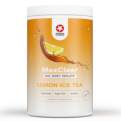 MaxiNutrition MaxClear Lemon Ice Tea 100% Clear Whey Protein Isolate 420g Protein Pulver mit 24g Eiweiß pro Portion erfrischend kalorienarm ohne künstliche Aromen