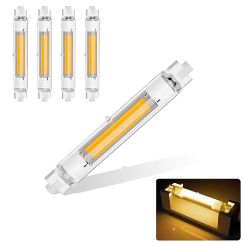 R7S LED 118mm Dimmbar R7S 118mm 30W Ersatz für Halogenstab 300W LED Leuchtmittel Kaltesweiß 6000K 3000LM Kein Flackern 360 Abstrahlwinke 4er Pack