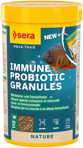 sera Immune Probiotic Granules 250 ml 112 g Probiotisches Wachstumsfutter für Fische bis 4 cm Förderung von schnellem Wachstum brillanter Farbausprägung Ideal für Zucht Fischgesundheit