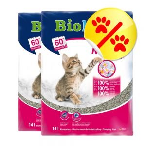 2 x Biokats Micro Fresh 14 l Katzenstreu mit Sommerduft mit feiner Körnung