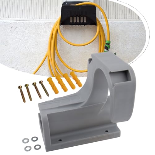 Gettimore Wandmontierter Hochdruckreiniger-Schlauchhalter robustes PP-Gestell für Garage Werkstatt Auto-Detailing-Bereich Grau