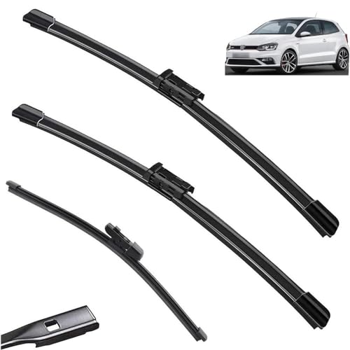 Autowischer kompatibel mit VW Polo 6R Schrägheck 2009 2017 Auto-Wischerblätter vorne und hinten weiche Gummi-Scheibenwischer automatische Windschutzscheibe 24 Zoll 16 Zoll 11 Zoll 2015 2016 C