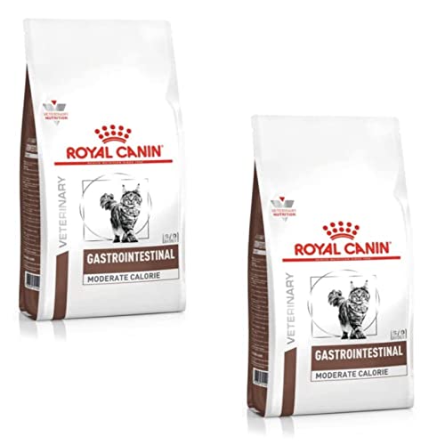 Royal Canin Veterinary Gastrointestinal Moderate Calorie Doppelpack 2 x 400 g Trockenfutter für Katzen Kann unterstützend helfen bei gastrointestinalen Erkrankungen bei Katzen