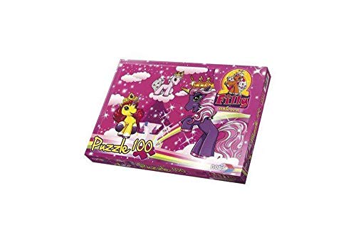 Noris 606037370 - Filly Unicorn - Am Turm 100 Teile Puzzle