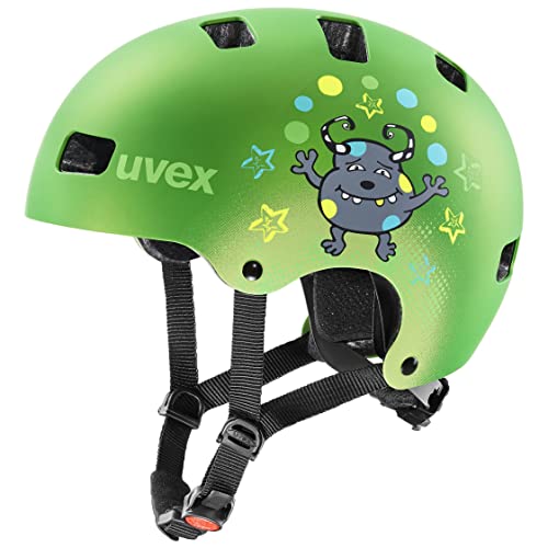 uvex kid 3 cc   robuster Fahrradhelm für  individuelle Größenanpassung   optimierte Belüftung   green matt   51 55 cm