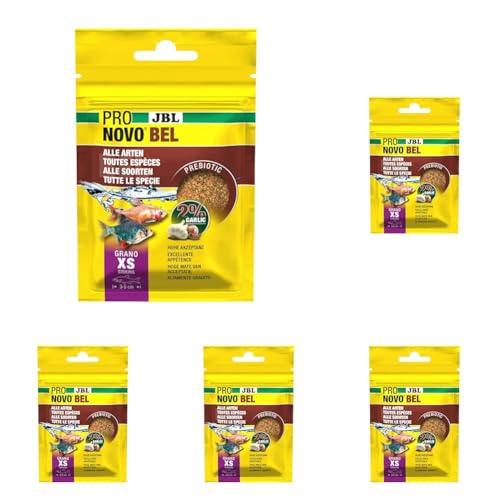 JBL PRONOVO Bel Grano Hauptfutter für alle Aquarienfische von 3-5 cm Fischfutter-Granulat Größe XS 20 ml Packung mit 5