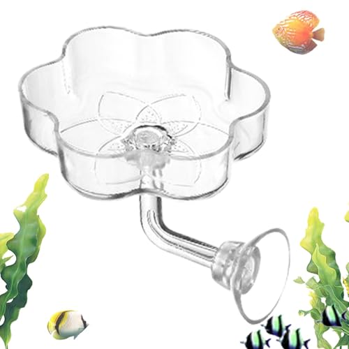 Fischfutterautomat Blumenförmige Futterschale Mit Saugnapf Für Das Aquarium Fischbecken Futterplatz Für Kampffische Neonfische Süßwasser Und Meerwasser