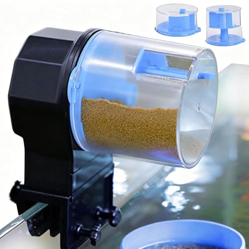 Automatischer Fischfutterautomat Batteriebetriebener Kompakter Futterspender Automatische Futterautomaten Für Betta Schildkröte Aquarium Haustierhandlung Urlaub