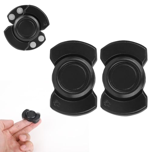 Penitue 2stk 3-in-1 Fidget Spinner Spielzeug für Erwachsene Leise Metall Fingerspitzen Spielzeuge Magnetischer Klicker mit Hochgeschwindigkeitsrotation für Teenager Jungen Gadget Geschenk Schwarz