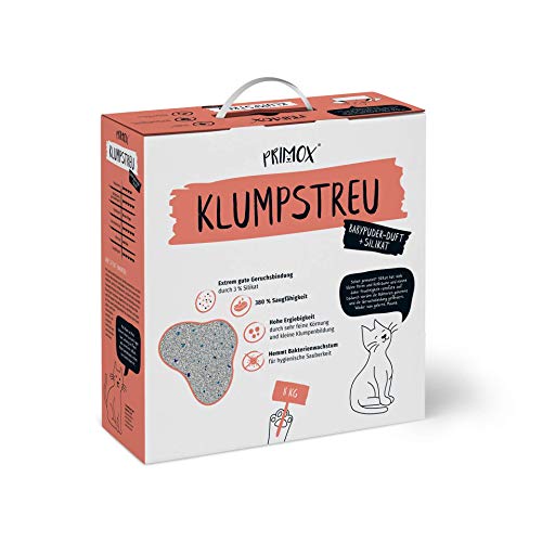 PRIMOX 3% Silikat 380% Saugfähigkeit I Optimale Geruchsbindung Hohe Ergiebigkeit Feine Klumpenbildung Hygiene Frische 8 kg