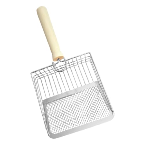 XAGMODSHN Übergroßer Edelstahl Streuschaufel Filterdesign Für Die Sofortige Abfallentfernung Aus Verklumpender Streu. Edelstahl Katzenkotschaufel