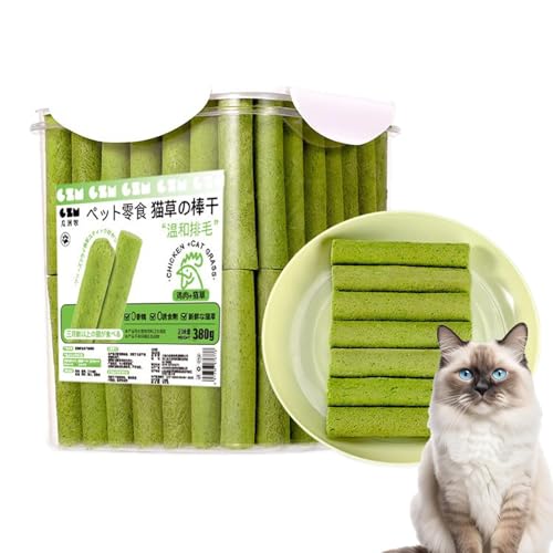 Hogvinnatil Katzengras Snack Katzengras Sticks Cat Grass Teething Stick Gefriergetrocknet Snacks Für Katzen Für Die Zahnpflege Und Haarknäuel Entfernen Beißstab Aus Katzengras