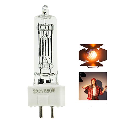 Pyxelstudio 650W Halogenlampen Warmweiss Halogenglühlampe Fresnel Tungsten Video Dauerlich Lampe 3200K 230V.5