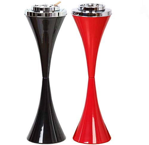 Modern Aschenbecher mit Standfuß Garten Ascher Freistehend Standaschenbecher Standascher Zigarettenschachtel Drinnen Nutzbar Rot