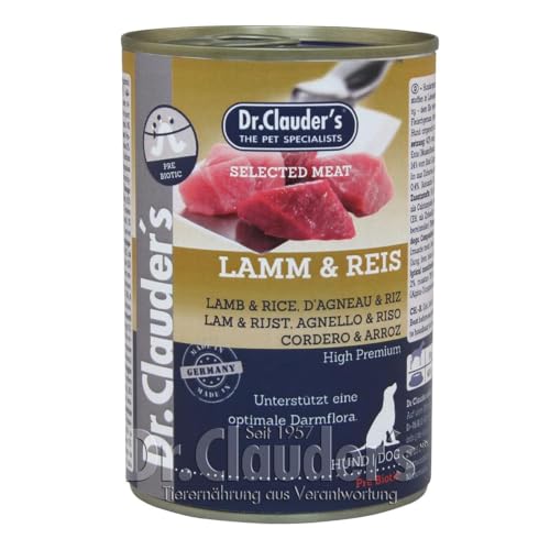 Dr. Clauders Selected Meat Lamm Reis 6X 400g Hundefutter nass