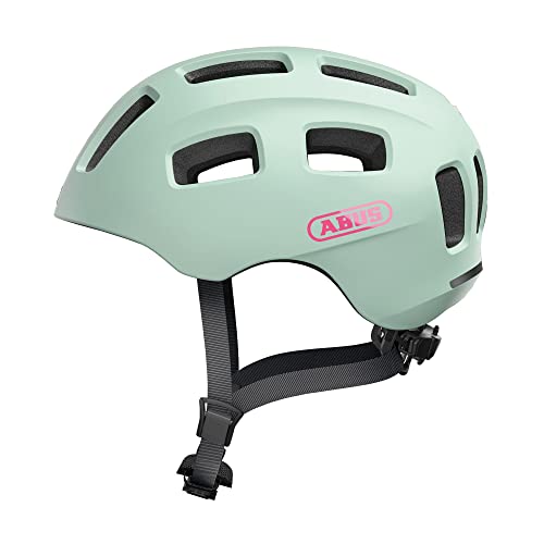 ABUS Fahrradhelm Youn I 2.0   mit Licht fÃ¼r Jugendliche und Junge Erwachsene   MÃ¤dels Jungs   Mint GrÃ¶ÃŸe M Mint iced Mint M 52 57 cm