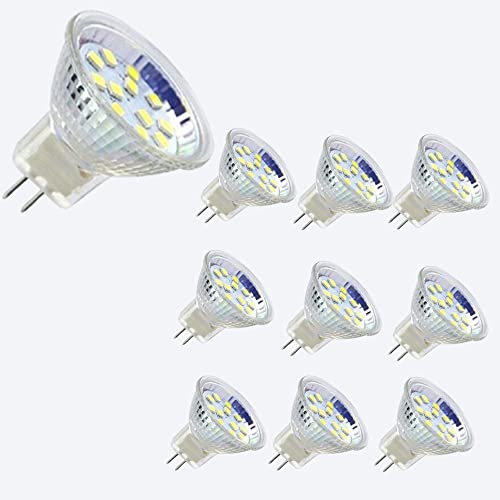 LED-Leuchtmittel MR11 GU4 zweipoliger Sockel 5 W 12 V DC AC Halogenlampen Spot-Leuchtmittel Kaltweiß 6000 K 10 Stück