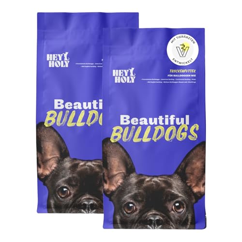HEY HOLY für Bulldoggen 100% getreidefrei 14kg hypoallergenes für Bulldoggen Lachs Hochverträglich aus natürlichen Zutaten