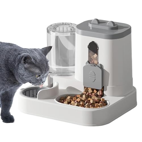 Katzen Automatischer Futterautomat Futternapf Katze Mit Trinkwasserspender Katzenfutterautomat Mit Trinknapf Für Innenbereich Dog Food Dispenser Large Treat Feeding Pet Supplies Bowl for Kitten
