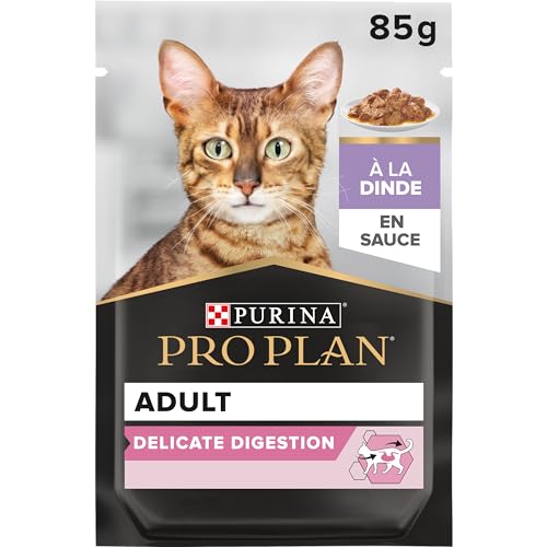 PURINA PRO PLAN DELICATE NUTRISAVOUR Katzenfutter nass mit Truthahn 24er Pack 24 x 85g