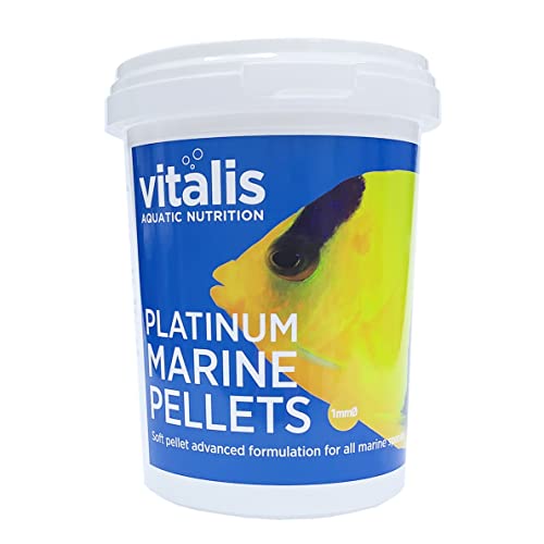 Vitalis Platinum Marine Pellets Fischfutter Aquarium 260g Fischfutter Aquarium Pellets für Marine Fischarten - hochverdaulich und ausgewogen - Vitamine und Mineralien 260g