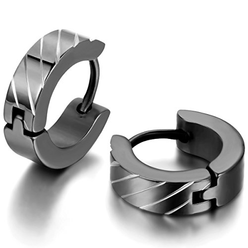 JewelryWe Schmuck gestreift Schwarz