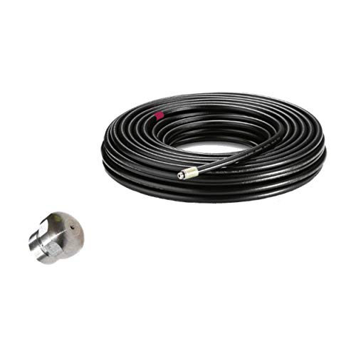 15 Meter PremiumPlus FLEXI Rohrreinigungsschlauch inkl. VA Edelstahl verschraubt alle Kärcher Hochdruckreiniger K2 K7 wie 2.637 767.0 PC 15 von ONE   Made in Germany