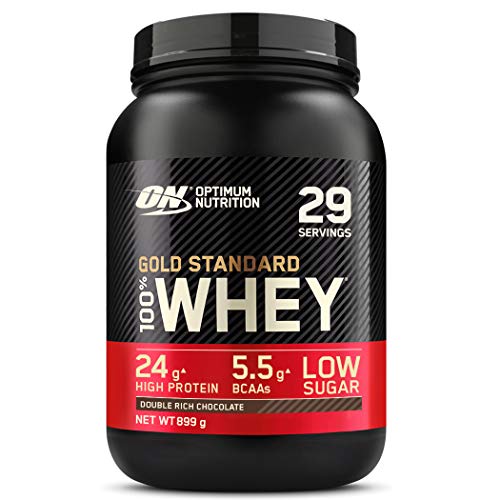 Optimum Nutrition ON Gold Standard Muskelaufbau Glutamin und Aminosäuren natürlich enthaltene BCAA Double Rich Chocolate 29 Portionen 899g